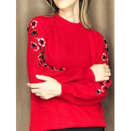 Светр жіночий 5806 red р.42-48 "Kosta" недорого оптом від прямого постачальника