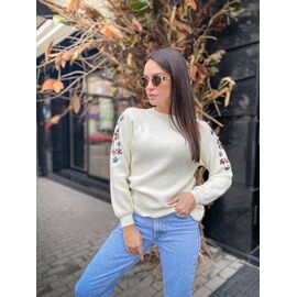 Светр жіночий 5806 white р.42-48 "Kosta" недорого оптом від прямого постачальника