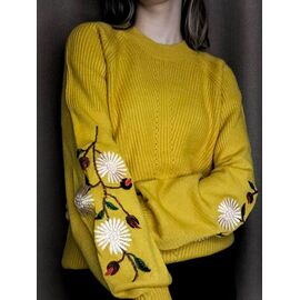 Фотография Свитер женский 5807 yellow р.42-48 "Kosta" недорого оптом от прямого поставщика