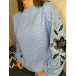 Фотография Свитер женский 5808 l.blue р.42-48 "Kosta" недорого оптом от прямого поставщика