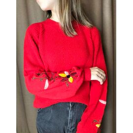 Фотография Свитер женский 717 red р.42-48 "Kosta" недорого оптом от прямого поставщика