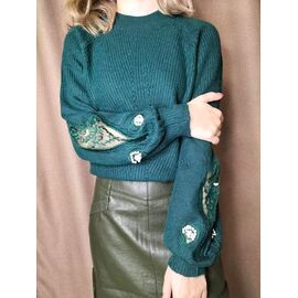 Светр жіночий 7176 green р.42-48 "Kosta" недорого оптом від прямого постачальника