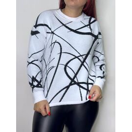 Светр жіночий 95711 white р.42-46 "Kosta" недорого оптом від прямого постачальника