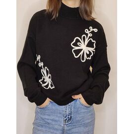 Светр жіночий 76168 black р.44-48 "Kosta" недорого оптом від прямого постачальника