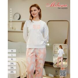 Фотография Пижама тёплая женская 165-023 peach р.46-56 "Samo" недорого оптом от прямого поставщика