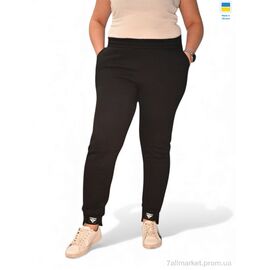 Спортивні штани жіночі Зима 80022 чорний (4 шт. р.сіткаXL-4XL) "Margo" недорого оптом від прямого постачальника