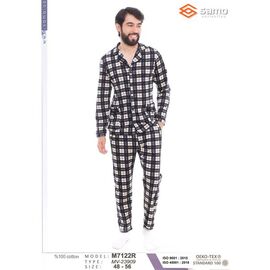 Фотография Пижама мужская 7122 black-beige р.48-56 "Samo" недорого оптом от прямого поставщика