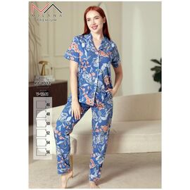 Фотография Костюм женский PJ1012 blue р.46-56 "Samo" недорого оптом от прямого поставщика