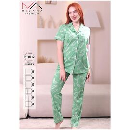 Фотография Костюм женский PJ1012 green р.46-56 "Samo" недорого оптом от прямого поставщика