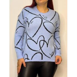 Светр жіночий 12597 l.blue р.42-46 "Kosta" недорого оптом від прямого постачальника