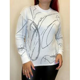 Светр жіночий 5976 white р.42-46 "Kosta" недорого оптом від прямого постачальника