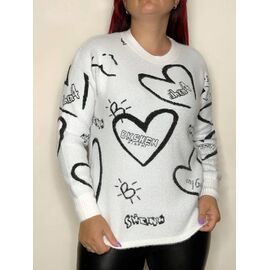 Светр жіночий 59772 white р.42-46 "Kosta" недорого оптом від прямого постачальника