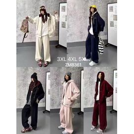 Костюм спортивний жіночий 8361 milk р.3XL-5XL "Major" недорого оптом від прямого постачальника