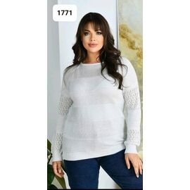 Фотография Свитер женский 1771 white р.54-56 "Julia" недорого оптом от прямого поставщика