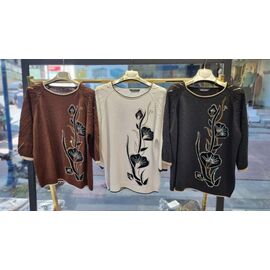 Фотография Свитер женский 2161 brown р.52-54 "Julia" недорого оптом от прямого поставщика