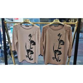 Фотография Свитер женский 2161 l.beige р.52-54 "Julia" недорого оптом от прямого поставщика