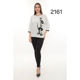 Фотография Свитер женский 2161 white р.52-54 "Julia" недорого оптом от прямого поставщика