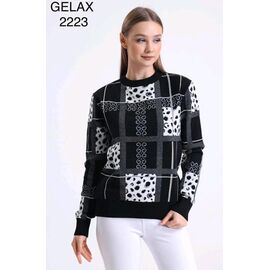 Фотография Свитер женский 2223 black р.48-52 "Julia" недорого оптом от прямого поставщика