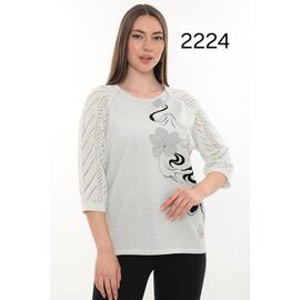 Фотография Свитер женский 2224 white р.52-54 "Julia" недорого оптом от прямого поставщика