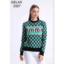 Фотография Свитер женский 2327 green р.48-52 "Julia" недорого оптом от прямого поставщика
