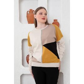 Светр жіночий JL448 beige-orange р.52-54 "Julia" недорого оптом від прямого постачальника