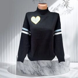 Светр жіночий JL535 black р.50-52 "Julia" недорого оптом від прямого постачальника