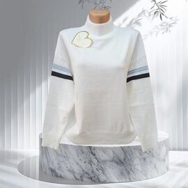 Светр жіночий JL536 white р.50-52 "Julia" недорого оптом від прямого постачальника