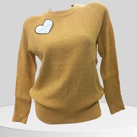 Светр жіночий JL537 mustard р.50-52 "Julia" недорого оптом від прямого постачальника