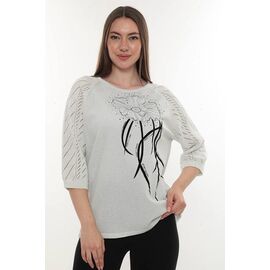 Светр жіночий JL571 milk р.52-54 "Julia" недорого оптом від прямого постачальника