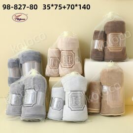 Фотография Полотенце 98-827-80(70*140/35*75) р.70*140 "Koloco" недорого оптом от прямого поставщика