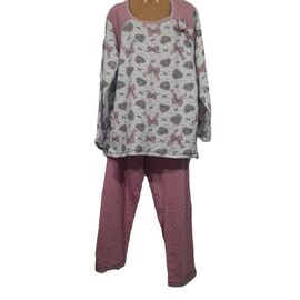 Піжама тепла жіноча A203 pink-grey р.50-60 "Akvarel" недорого оптом від прямого постачальника