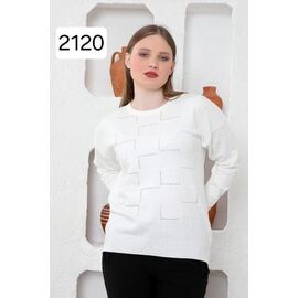 Светр жіночий 2120 white р.52-54 "Julia" недорого оптом від прямого постачальника