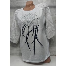 Фотография Свитер женский JL664 white р.52-54 "Julia" недорого оптом от прямого поставщика