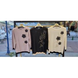 Светр жіночий JL688 d.beige р.52-54 "Julia" недорого оптом від прямого постачальника