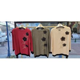 Светр жіночий JL692 khaki р.52-54 "Julia" недорого оптом від прямого постачальника