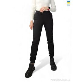 Спортивні штани жіночі Зима 8023 чорний (4 шт. р.сіткаS-L) "Margo" недорого оптом від прямого постачальника