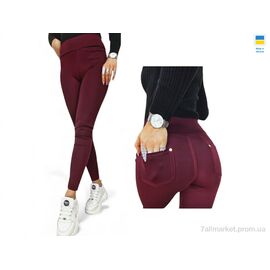 Лосінси жіночі Весна/осінь 531 бордовий (4 шт. р.сіткаS-XL) "Margo" недорого оптом від прямого постачальника