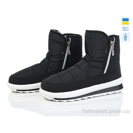 Дутики жіночі утеплені Зима G116 чорний (8 пар р.37-41) "Favorit" недорого оптом від прямого постачальника