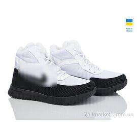 Черевики жіночі стильні Зима ЖБ5 біло-чорний (6 пар р.37-41) "Favorit" недорого оптом від прямого постачальника