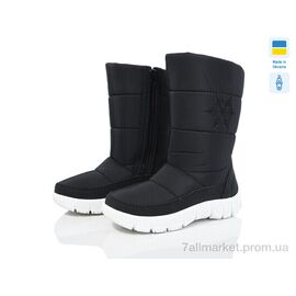 Дутики жіночі утеплені Зима 303 БП чорний (6 пар р.36-41) "Favorit" недорого оптом від прямого постачальника