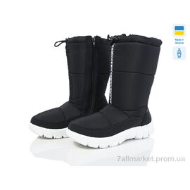 Дутики жіночі утеплені Зима 304 БП чорний (6 пар р.36-41) "Favorit" недорого оптом від прямого постачальника