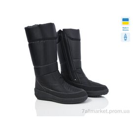 Дутики жіночі утеплені Зима 501 чорний (6 пар р.37-42) "Favorit" недорого оптом від прямого постачальника