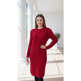 Сукня тепла жіноча JL796 wine р.48-52 "Julia" недорого оптом від прямого постачальника