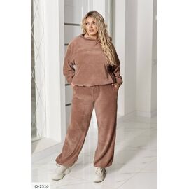 Фотография Женский прогулочный костюм со штанами большие размеры р.50-52;54-56;58-60;62-64 "LETTI" купить недорого от прямого поставщика