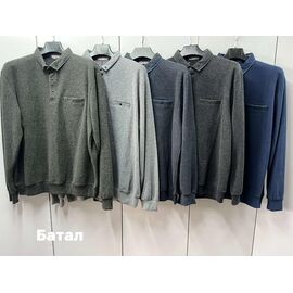 Светр чоловічий 2724 d.grey-l.blue р.4XL-7XL "Navas" недорого оптом від прямого постачальника