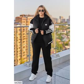 Фотография Женский прогулочный костюм со штанами большие размеры р.50-52;54-56;58-60;62-64 "LETTI" купить недорого от прямого поставщика