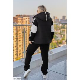 Фотография Женский прогулочный костюм со штанами большие размеры р.50-52;54-56;58-60;62-64 "LETTI" купить недорого от прямого поставщика