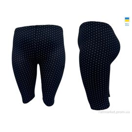 Фотография Капри женские Лето 0-2 горошок чорний (8 шт. р.сетка 54-68) "Sport style" недорого оптом от прямого поставщика