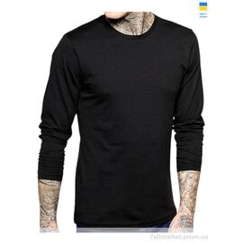 Батник чоловічий Весна/осінь 44 логслів чорний (4 шт. р.сіткаS-XL) "Sport style" недорого оптом від прямого постачальника