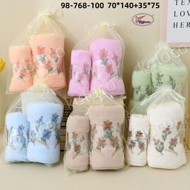 Фотография Полотенце 98-768-100(70*140/35*75) р.70*140 "Koloco" недорого оптом от прямого поставщика